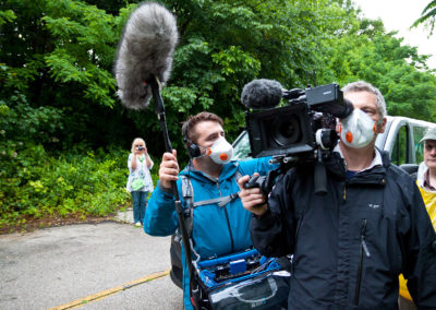 Sam Brolan, sound and Matthew Green, DoP